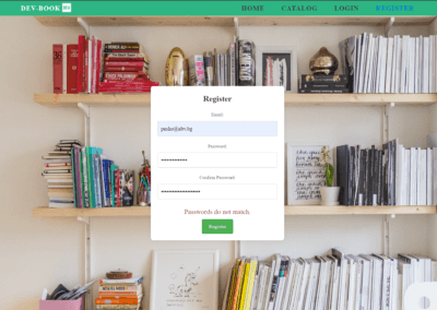 Softjswp gallery-dev-book-register-page-with-error-incorrect-password